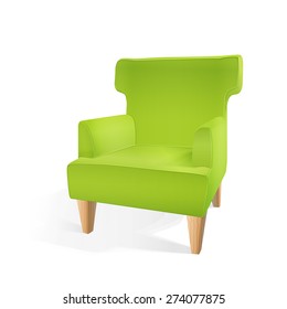 Comfortable green armchair