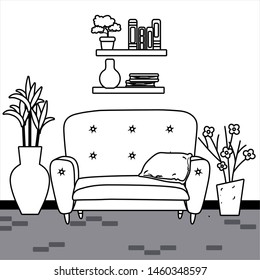 Comfortable home chair design vector illustrator