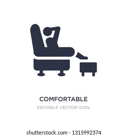 comfortable icon on white background. Simple element illustration from Furniture and household concept. comfortable icon symbol design.