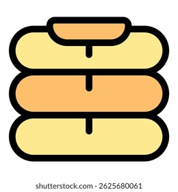 Comfortable inflatable mattresses stacked, providing a good night's sleep during camping trips