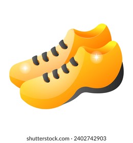 A comfortable joggers icon, flat design of sports shoes 