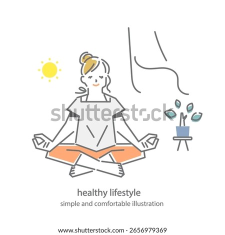 A comfortable lifestyle: simple and stylish line drawing illustrations