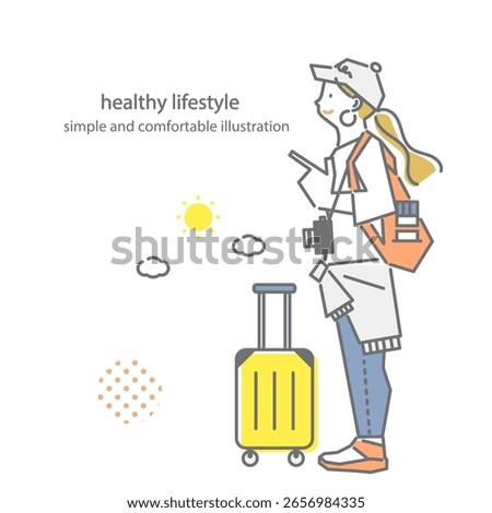 A comfortable lifestyle: simple and stylish line drawing illustrations