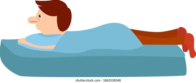 Comfortable matress, illustration, vector on white background.