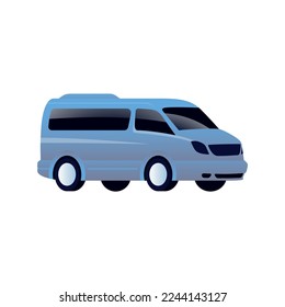 comfortable minibus minivan vector icon