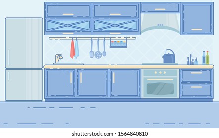 Comfortable Moderate Space Home Kitchen Interior