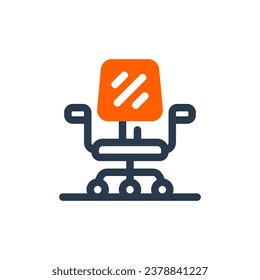 Comfortable Office Chair Design Vector Icon Illustration