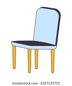 Cómodo silla de oficina de color plano de línea aislado objeto vectorial aislado. El mobiliario de la sala de decoración. Imagen editable de imágenes prediseñadas sobre fondo blanco. Dibujo gráfico de esquema simple para diseño web