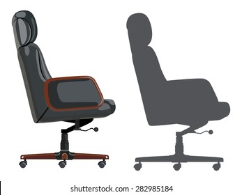 Comfortable office chair on a white background