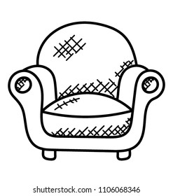 
Comfortable old style design of a single sofa seat
