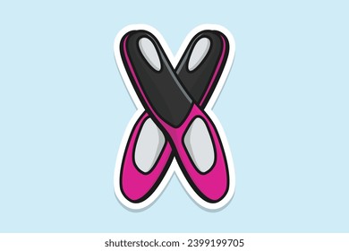 Confortable Insole Ortotics, Arch Admite la ilustración vectorial Sticker. Concepto de icono de objeto de moda. Insoles para un cómodo y saludable icono de diseño de pegatinas para caminar con sombra.