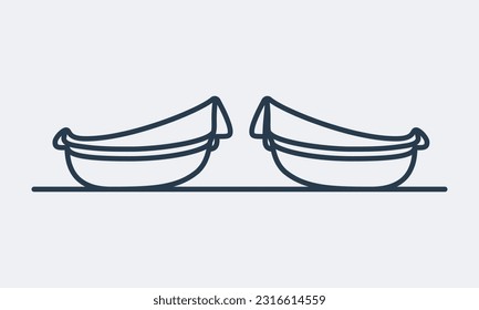 Comfortable Orthotics Shoe Insole Pair, Arch Supports vector illustration. Fashion object icon concept.