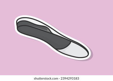 Komfortabel orthotics Shoe Single Insole, Arch unterstützt Sticker Vektorgrafik. Modeobjektsymbol-Konzept. Einlegesohlen für ein komfortables und gesundes Design-Symbol mit Schatten.