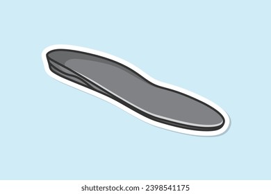 Komfortabel orthotics Shoe Single Insole, Arch unterstützt Sticker Vektorgrafik. Modeobjektsymbol-Konzept. Einlegesohlen für ein komfortables und gesundes Design-Symbol mit Schatten.