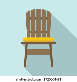 Cómodo icono de silla exterior. Ilustración plana de un cómodo icono vector de silla exterior para el diseño web