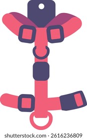 Comfortable pet harness vector illustration