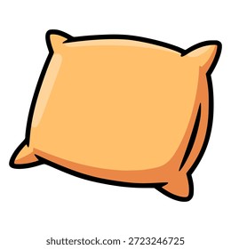 bequeme Kissen Bett Schlaf flache Farbe Vektorgrafik Template Design
