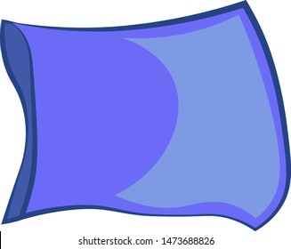 Una almohada cómoda en color azul, vector, dibujo de color o ilustración.
