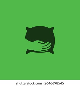comfortable pillow good sleep company logo vector illustration template design