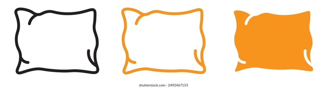 Icono de almohada cómoda para ropa de cama y gráficos de decoración del hogar perfecto para representar almohadas y ropa de cama cómoda