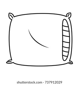 comfortable pillow isolated icon