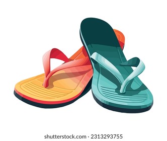 Comfortable sandals for summer vacations icon isolated