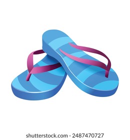 Comfortable sandals for summer walks illustration.