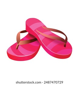 Comfortable sandals for summer walks illustration.