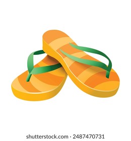 Comfortable sandals for summer walks illustration.