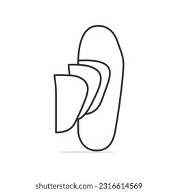 Comfortable shoes arch support insoles vector illustration. Vector design for three-layered shoe arch support insole.