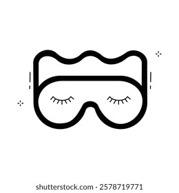 Comfortable Sleeping Mask Vector Icon Design