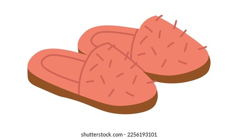 Comfortable slippers flat icon Shoes for home. Vector illustration