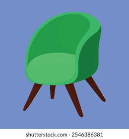 Ilustração confortável da cadeira do sofá. vetor do ícone do sofá. móveis confortáveis. vetor da ilustração da poltrona