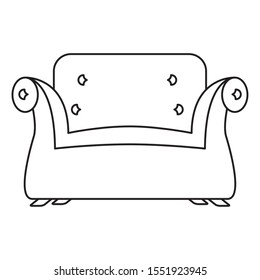 comfortable sofa forniture isolated icon vector illustration design