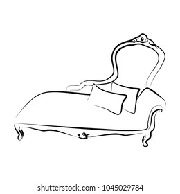 comfortable sofa furniture , interior, vector