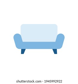 Comfortable  sofa icon in color icon, isolated on white background 