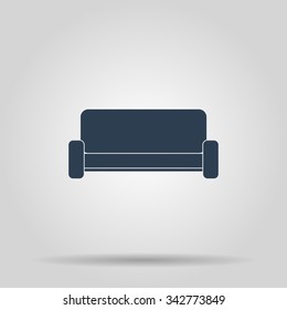 Comfortable sofa Icons. Flat design style eps 10