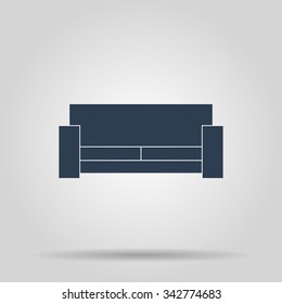 Comfortable sofa Icons. Flat design style eps 10