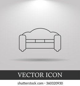 Comfortable sofa Icons. Flat design style eps 10