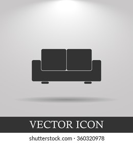 Comfortable sofa Icons. Flat design style eps 10