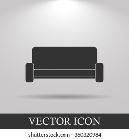 Comfortable sofa Icons. Flat design style eps 10