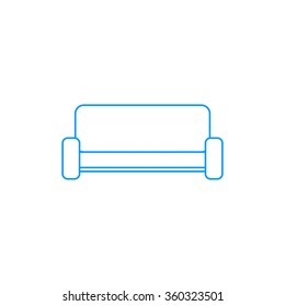 Comfortable sofa Icons. Flat design style eps 10