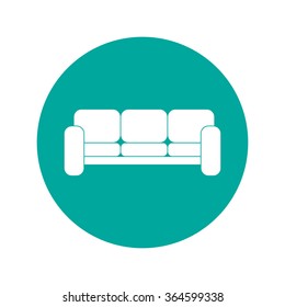 Comfortable sofa Icons. Flat design style eps 10
