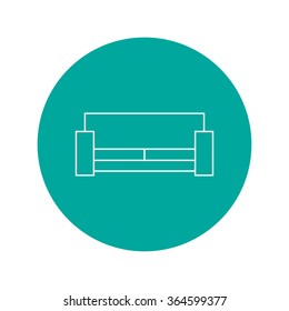 Comfortable sofa Icons. Flat design style eps 10
