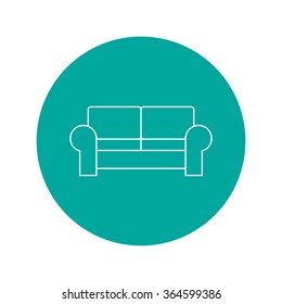 Comfortable sofa Icons. Flat design style eps 10