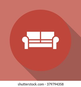 Comfortable sofa Icons. Flat design style eps 10