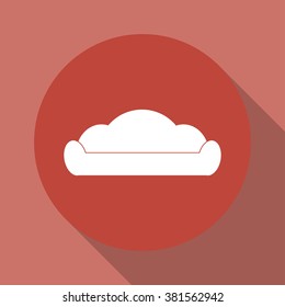 Comfortable sofa Icons. Flat design style eps 10