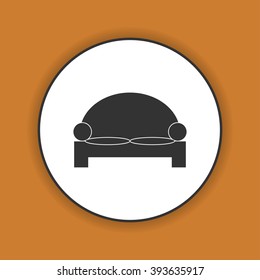 Comfortable sofa Icons. Flat design style eps 10
