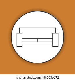 Comfortable sofa Icons. Flat design style eps 10