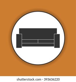 Comfortable sofa Icons. Flat design style eps 10